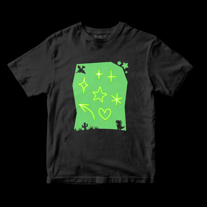 Kids Glow-in-the-Dark Dino & Dragon T-Shirt kit – Paint with Light Interactive Tee kit for Creative Play