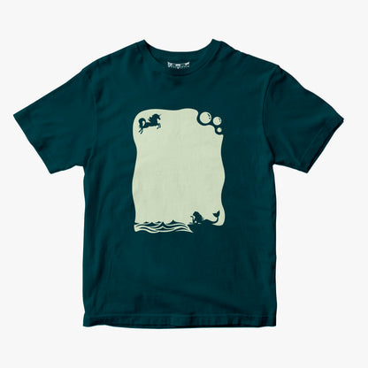 Kids Glow-in-the-Dark Mermaid & Unicorn T-Shirt kit – Paint with Light Interactive Tee kit for Creative Play