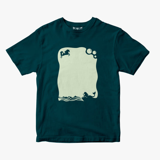 Kids Glow-in-the-Dark Mermaid & Unicorn T-Shirt kit – Paint with Light Interactive Tee kit for Creative Play