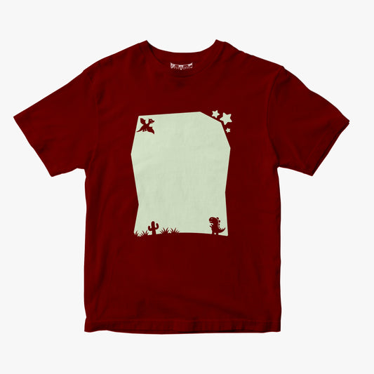 Kids Glow-in-the-Dark Dino & Dragon T-Shirt kit – Paint with Light Interactive Tee kit for Creative Play